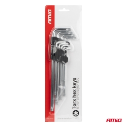 Klíče TORX dlouhé 230mm 9 ks TKL