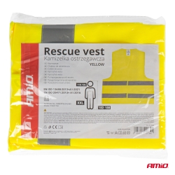 Reflexní vesta XXL žlutá s certifikátem AMiO-01734