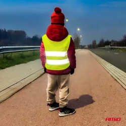 Reflexní vesta dětská žlutá AMiO-01736