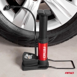 Kovová nožní pumpa s manometrem MINI PU03