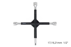 Pogumovaný křížový klíč 17-19-21mm 1/2” AMiO-02402