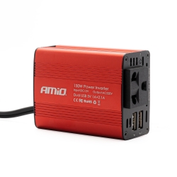 Měnič napětí AMiO 12V/230V 150W/300W 2xUSB PI01