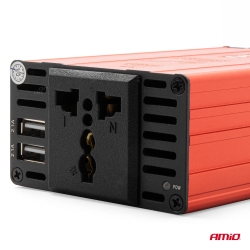 Měnič napětí AMiO 12 V/220V 300W/600W 2xUSB PI03
