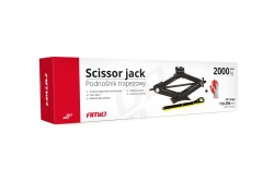 Trapézový zvedák 2 T s ráčnovým klíčem + pracovní rukavice AMiO-02479