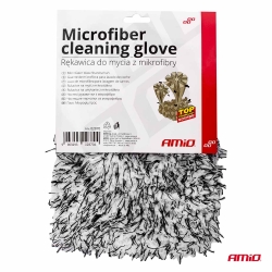 Rukavice na mytí z mikrovlákna 25x18cm 600g/sqm AMiO-02870