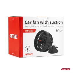 Ventilátor do auta s přísavkou 6" 12V