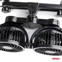 Ventilátor do auta pro opěrku hlavy 2x4" 12V
