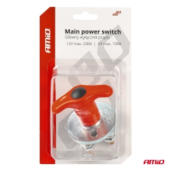 Hlavní vypínač autobaterie hebel 12/24V AMIO-03024