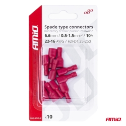 Elektrické konektory izolované – samice (násuvka) 6.6mm 0.5-1.5mm2 10A