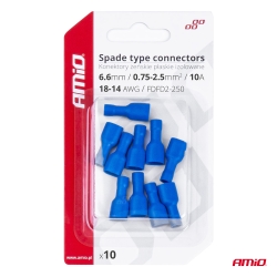 Elektrické konektory izolované – samice (násuvka) 6.6mm 0,75-2,5mm2 15A 10ks