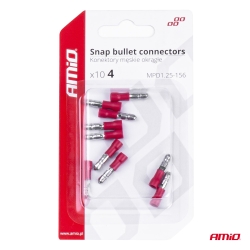 Elektrický konektor – kolík válcový 4mm 0.5-1.5mm2 10A 10 ks