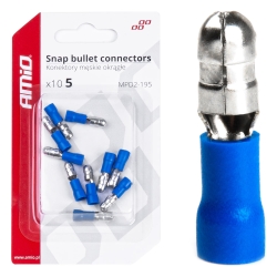 Elektrický konektor – válcový kolík 5mm 1.5-.25mm2 15A 10 ks