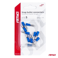 Elektrický konektor – válcový kolík 5mm 1.5-.25mm2 15A 10 ks