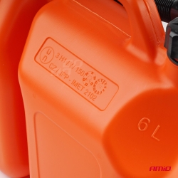 Kanystr na benzín dvoukomorový plastový 6L + 2,5L AMiO-03208
