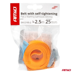 Pás se samoutahovací přezkou 2,5m x 25mm AMiO-03291