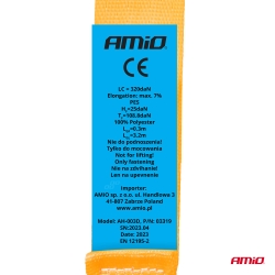 Upínací pásy s ráčnou 1000/500kg 38mm 4m J-TYPE AMiO-03321