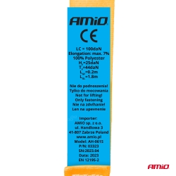 Upínací pásy s ráčnou 100/200kg 18mm 2m S-TYPE AMiO-03323