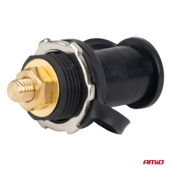 Konektor napájení baterie černý mínus s krytkou 3/8 M10 12V 24V 48V 250A AMIO-03813
