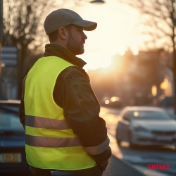 Reflexní vesta XXXL žlutá s certifikátem AMiO-03935