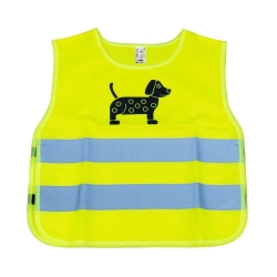 Reflexní vesta dětská žlutá DOG AMiO-03937