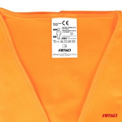 Reflexní vesta XXL oranžová s certifikátem AMiO-03985