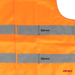 Reflexní vesta XXL oranžová s certifikátem AMiO-03985