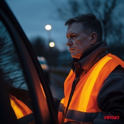 Reflexní vesta XXL oranžová s certifikátem AMiO-03985