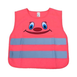 Reflexní vesta dětská růžová SMILE AMiO-03988