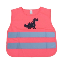 Reflexní vesta dětská růžová DINOSAUR AMiO-03989