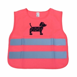 Reflexní vesta dětská růžová DOG AMiO-03990