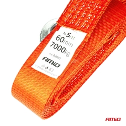 Popruhové ťažné lano 7000kg 60mm 5m HÁK + HÁK AMiO-03991
