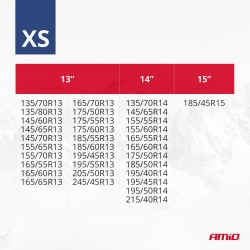 Textilní sněhové řetězy XS EN16662-1 Önorm V5121 2 ks AMIO-04079