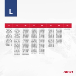 Textilní sněhové řetězy L EN16662-1 Önorm V5121 2 ks AMIO-04082