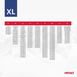 Textilní sněhové řetězy XL EN16662-1 Önorm V5121 2 ks AMIO-04083