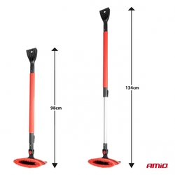 Škrabka s metličkou a stěrkou, dlouhá 98-134cm AMiO-04147