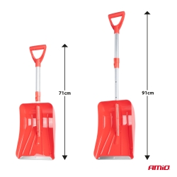 Výsuvná lopata na sníh s hliníkovou čepelí 71-91 cm
