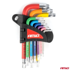 Imbusové TORX klíče z S2 oceli 9ks AMiO-04300