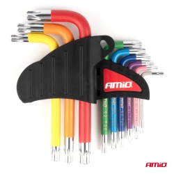 Imbusové TORX klíče z S2 oceli 9ks AMiO-04300