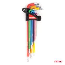 Imbusové TORX klíče z S2 oceli 9ks AMiO-04301