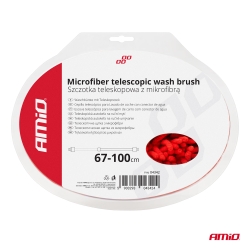 Teleskopický průtokový kartáč z mikrovlákna na mytí aut 67-100 cm AMiO-04342