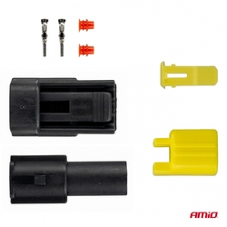 Sada elektrických konektorů vodotěsných 1 PIN 2,2 mm AMiO-04345