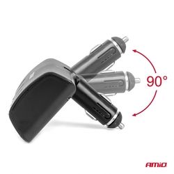 Prodlužovací zásuvka 12/24V 120W 90° AMiO-04358