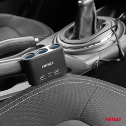 Prodlužovací zásuvka 2x USB-A 1x USB-C 12/24V 120W 70cm AMiO-04361