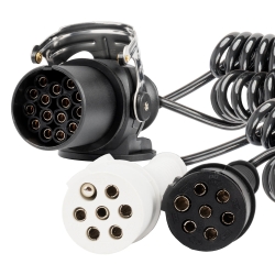 Spirálový kabel TIR 2x 7 PIN 15 PIN typ N/S 5m 24V AMIO-04381
