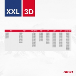 Textilní sněhové řetězy 3D XXL EN16662-1 Önorm V5121 2 ks AMIO-04511