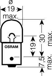 OSRAM 12V R5W (BA15s) 5W standard (10ks)