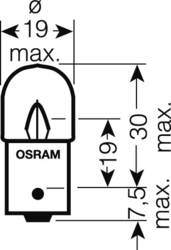 OSRAM 24V R5W (BA15s) 5W standard (10ks)