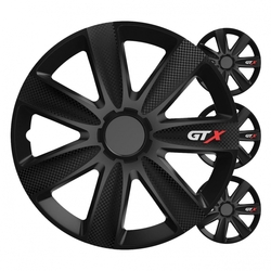Poklice GTX 14” černý karbon sada 4ks COLOR BOX
