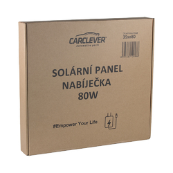 CarClever Solární panel - nabíječka 80W (4,44A)