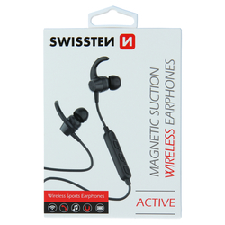 Swissten Stereo bluetooth sluchátka ACTIVE BLACK